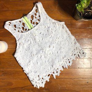 Off-white/Cream Crop Top from Xhilaration